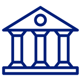 Illustration of the exterior of a bank.